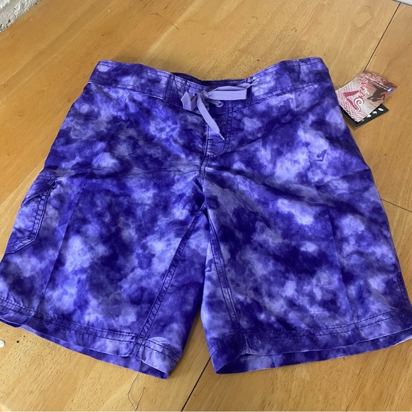 Kanu Surf Wome's Marina UPF 50+ Active Swim Board Shorts Sydney Purple 2 - Picture 3 of 9